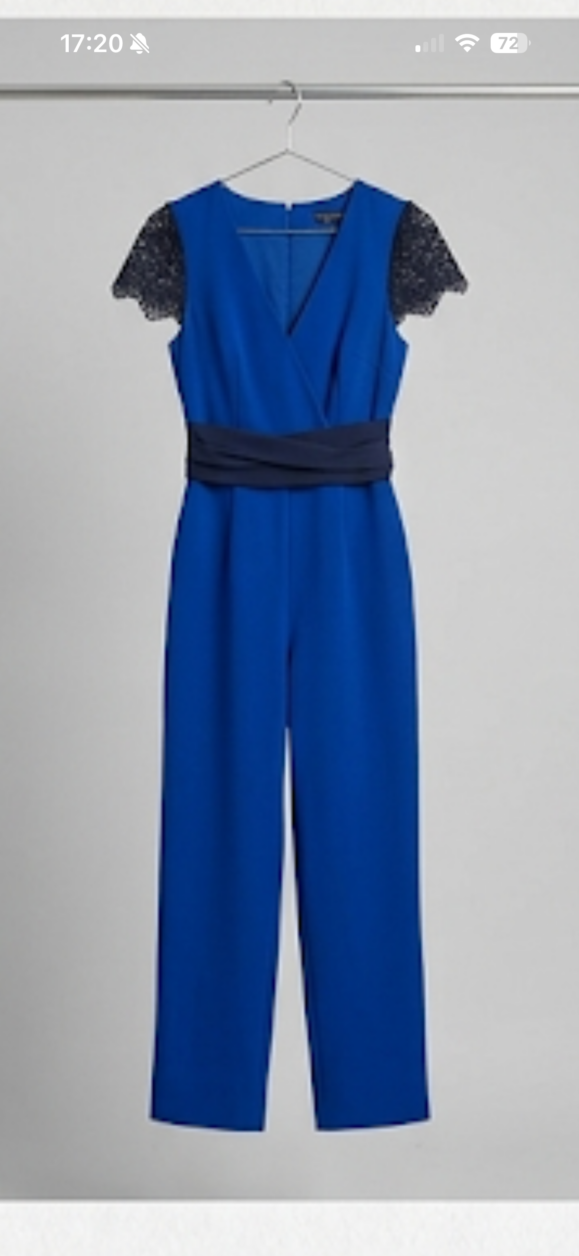Little Mistress Paper Dolls Cobalt Blue Wide-Leg Jumpsuit — Occasion Wear Party Evening