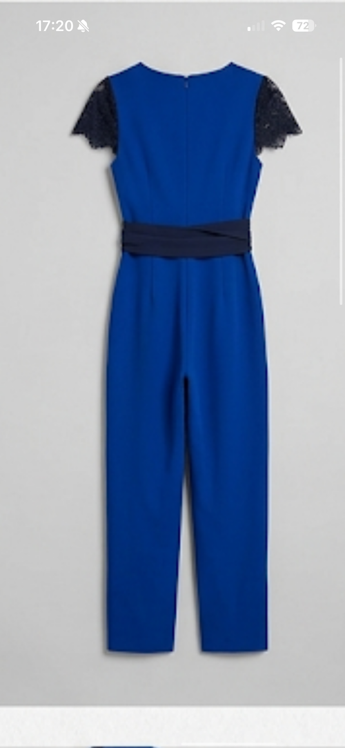 Little Mistress Paper Dolls Cobalt Blue Wide-Leg Jumpsuit — Occasion Wear Party Evening
