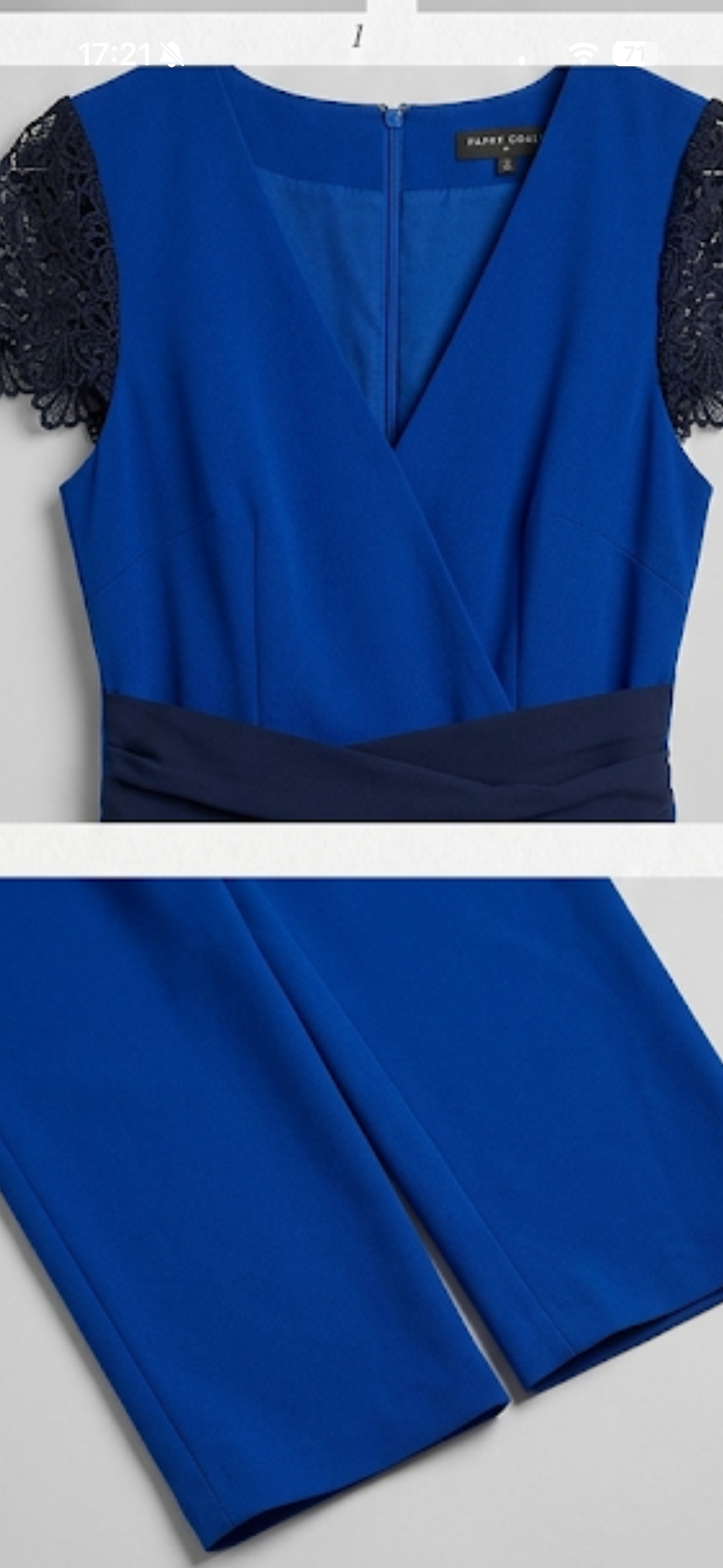 Little Mistress Paper Dolls Cobalt Blue Wide-Leg Jumpsuit — Occasion Wear Party Evening