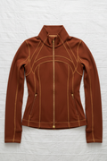 Front flat lay rust jacket